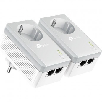 Комплект адаптеров TP-LINK POWERLINE AV600 TL-PA4020P KIT со встроенной розеткой Комплект адаптеров TP-LINK POWERLINE AV600 TL-PA4020P KIT со встроенной розеткой