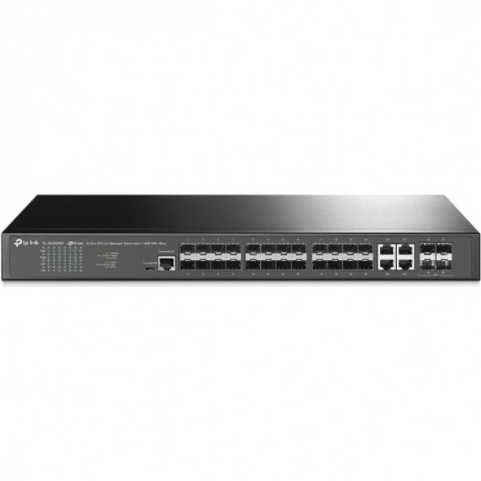 Управляемый коммутатор TP-LINK JETSTREAM уровня 2+ с 20 гигабитными портами SFP, 4 портами SFP+ и 4 комбинированными портами SFP/RJ45 SG3428XF
